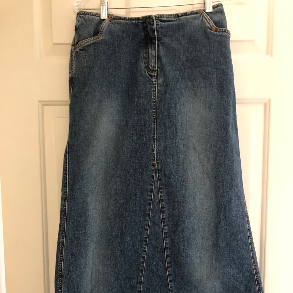 Louie (Anthropologie) Maxi Denim Skirt size 4